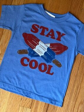 Kids Stay Cool Blue  Graphic Tee